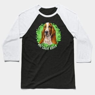 One Lucky Basset Funny St. Patrick Dog Baseball T-Shirt